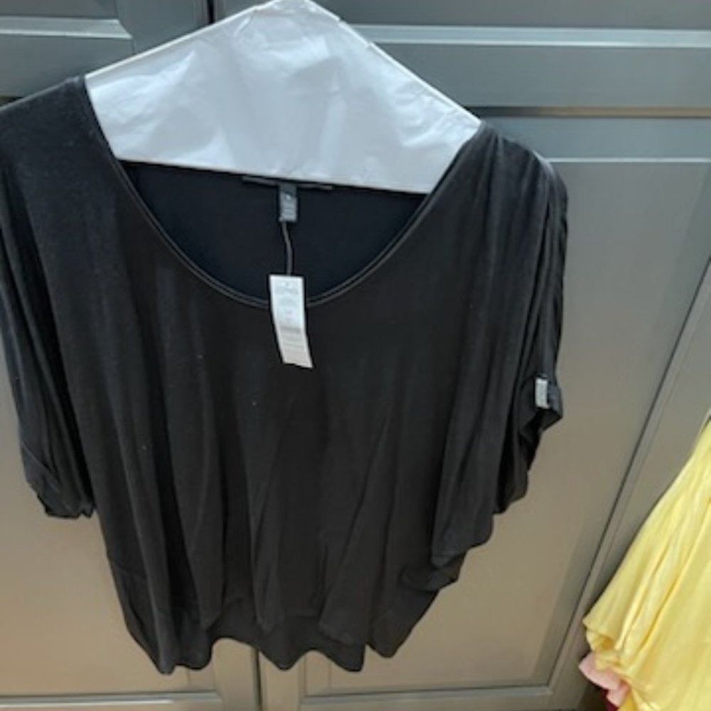 Brand new with tags black cotton shirt from White House black market, large